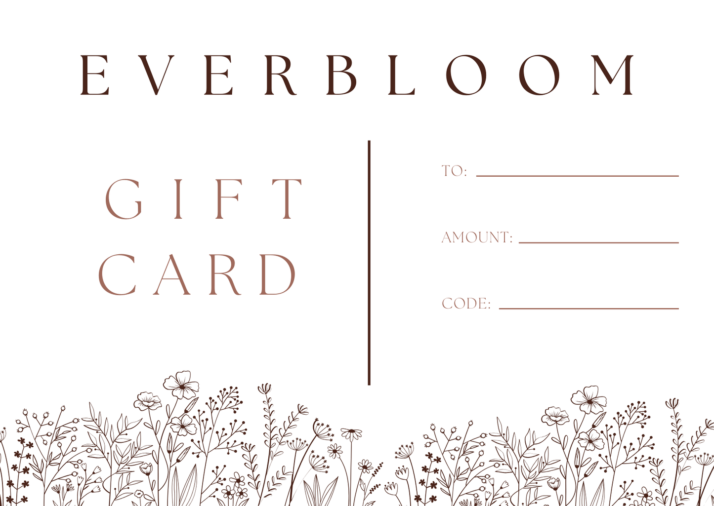 Everbloom letölthető ajándékkártya design
