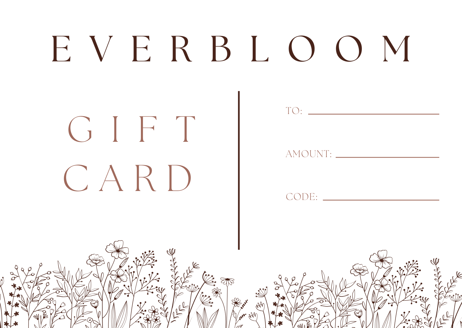 Everbloom letölthető ajándékkártya design